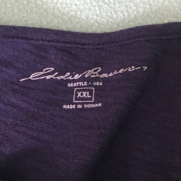 Navy waffled Eddie Bauer tunic - Picture 3 of 4